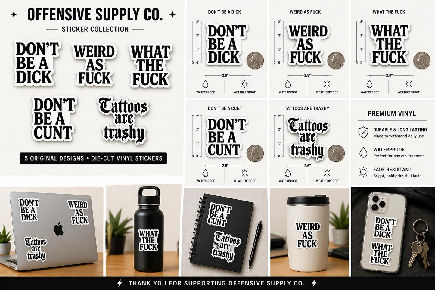 OFFENSIVE SUPPLY CO. STICKER COLLECTION