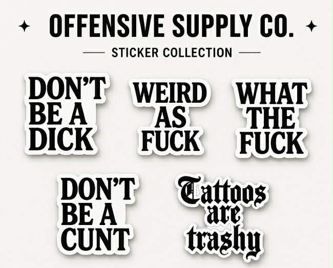 OFFENSIVE SUPPLY CO. STICKER COLLECTION